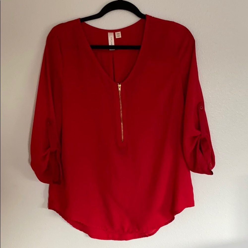 Red blouse